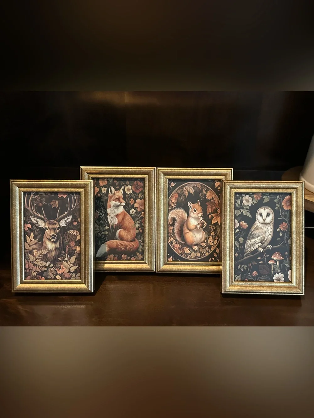 PICK ANY 2! Fall Leaves Flowers Owl Fox Deer Squirrel Wood Decor Frame Pictures